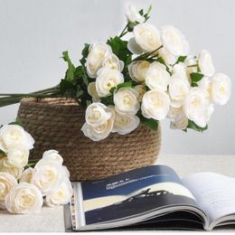 Dried Flowers 68CM Artificial Camellia el Home and Interior Decoration Wedding Pography 231130