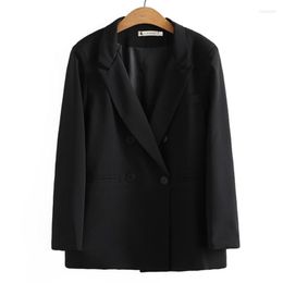 Outerwear Women's Plus Size & Coats 4xl Blazer Women Clothing LOOSE Tailored Collar Long Suit Jacket Casual Fashion Black Double Breasted