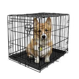 kennels pens Single-Door Folding Dog Crate With Divider Houses and Habitats Medium Basket for Bed 30 Pet Supplies Puppy Kennel Housevaiduryd