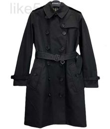 Women's Trench Coats designer Shop Boutique Mid length Double breasted Windbreaker Coat Popular Slim Fit Style 6HQN