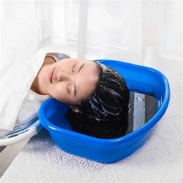 Portable Shampoo Sink Hair Bed dresser Washbasin Plastic Basin With Drain Hose Washing Tub For Kids Disabled Elderly 2110263014