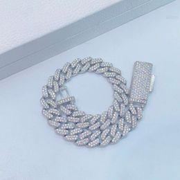 New Style Stainless Steel Moissanite Diamond Bracelet Necklace 8mm 925 Sterling Silver Vvs Hip Hop for Men Women