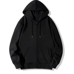 Mens Hoodies Sweatshirts Zipper Hoodie Fall Unisex Hooded Sweatshirt Cardigan Solid Colour Classic Jackets Outerwear Clothing 231129