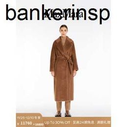 Designer Coat Maxmaras Pure Wool Winter 2023 New Product Women's Alpaca Wool Silhouette 9016183306 Brown 38