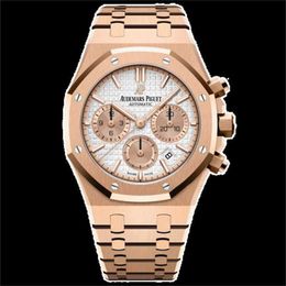 Swiss Luxury Watches Audemar Pigue Royal Oak Series 18K Rose Gold Automatic Mechanical Watch Men's Watch 26315OR All Gold Timed 26315OR OO1256OR01 HBR7