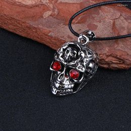 Pendant Necklaces Fashion Hip Hop Punk Red Eye Skull Wild Street Style Unisex Necklace Accessories Jewelry Gift Wholesale