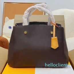 Fashion Crossbody Bags Designer Women Shoulder Handbags Leather Brown Flower Tote Messenger Bag Vintage Purse Wallet