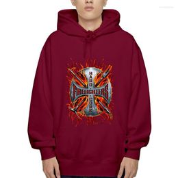 Men's Hoodies HARD CORE FIREFIGHTER Outerwear FIREMEN FIRE RESCUE DEP BLACK MENS Hoody S-3XL