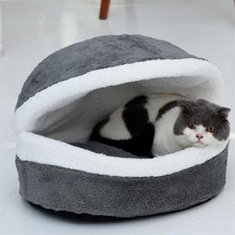 Kennels & Pens 45x35cm Pet Dog Bed Creativity Burger Modeling Cat House Portable Washable Small Teddy Seasons Universal Warm Teacu267O