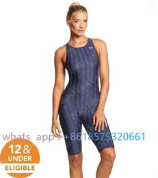 Women's Swimwear Tyr Women One Piece Triathlon Skinsuit Open Back Kneeskin Training Water Competition Body Swimsuit 2023