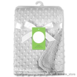 Blankets Swaddling Baby Blanket Swaddling Newborn Baby Diapers Thermal Soft Fleece Blanket Solid Bedding Set Cotton Quilt Bath Newborn Products R231130