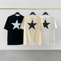 Fear of Round Neck Shirt Trendy Five Pointed Star Limited Short Sleeved Tshirt Fog Large Men's and Women's Summer Youth