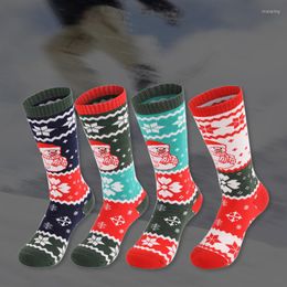 Sports Socks Kids Ski Pairs Pack Winter Warm Snowbord For Boys Girls Thermal Thicken Cotton Hiking Long Breathable High Elastic