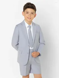 Men's Suits Summer Boy Formal With Short Pant 2 Pcs Dinner Tuxedos Little Groomsmen Kids Children For Wedding Party Prom Wear