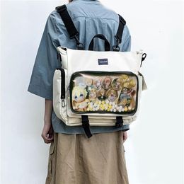 Ita Bag Backpack Clear Pocket For Women Large Capacity Girls Transparent Shoulder Itabag clear display Street H203 2202243015