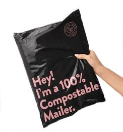 Mail Bags 50PCS Eco-Friendly 100% D2W Biodegradable Mailer Thicken Clothing Express Postal Degradable Self-Seal Courier Pouch 230428