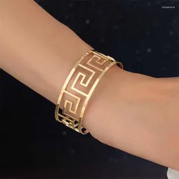 Bangle Bracelet Geometric Hollow C Women Girls Product Gold Plating Fashion Jewelry Party Gift 2024 Style