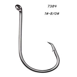 200pcs lot 9 Models 1#-8 0# 7384 Crank Hook High Carbon Steel Barbed Asian Carp Fishing Hooks Fishhooks Pesca Tackle KL-5012687