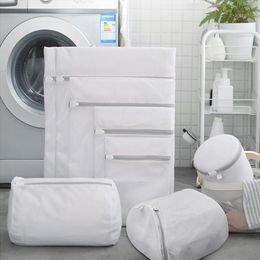 Storage Bags Laundry Basket Bag For Washing Machines Mesh Bra Zipper Wash Dirty Clothes Organizer Organization