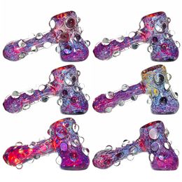 heady hammer pipe glass pipe Herb spoon hand pipe glass marble pipe 3.5 Inch Pink Pipe Handmade Smoking Glass Bowls Hand Blown Spoon Pipes Hand Made Tobacco Pipes