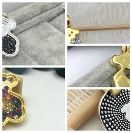 Fahmi S925 Fashion Youth Sterling Silver Tus Vintage Patchwork Cartoon Bear Pendant Ins Korea Creative Hundred Pendants