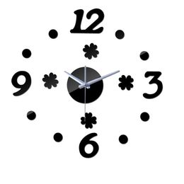 Wall Clocks 3d Acrylic Quartz Clock Promotion Diy Digital Funny Gift Craft Products Living Room Whole231u