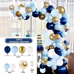 Christmas Decorations 72Pcs Blue Balloon Garland Arch Welcome Baby Shower Valentines Day Birthday Party Wedding 231130