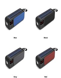 Solar Charge Bluetooth Speaker FM Radio Outdoor Stereo Loudspeaker Portable Wireless Soundbox with USB TF Port MP3 Music Player Hi7374356