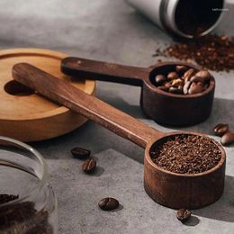 Coffee Scoops Black Walnut Cofee Measuring Spoon Set Kitchen Long And Short Handle Scoop For Ground Beans Tea Sugar Tools