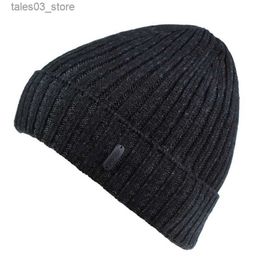 Beanie/Skull Caps Connectyle Classic Fashion Men's Warm Winter Hats Thick Rib Knit Cable Cuff Beanie Cap with Fleece Lining Skull Cap Q231130