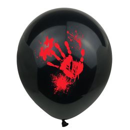 Halloween balloon printing pumpkin blood handprint latex balloon 12 inch 2 8g printing balloon party decoration269j