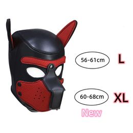 Massage products XL New Increase Large Size Puppy Cosplay Neoprene Fetish Hood Dog Mask Sexy Toys with Detachable Nose for Couples Bdsm Bondage
