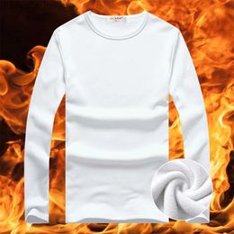 Men's Thermal Underwear Winter New Men Keep Warm Thermal Underwear Tops Fleece Thickened Thermo T-Shirt Slim Bottom Warm Clothes Pullover Long Johns L231130