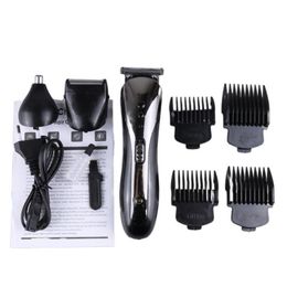 Hair Brushes 3 In 1 Electric Clipper Razor Beard Shaver Nose Cutter Trimmer Limit Comb Set Rechargeable Home Groo Bbyxyt Drop Delivery Dhe5O