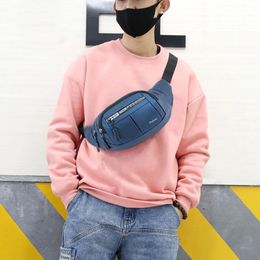 Waist Bags Men Fashion Oxford Cloth Multilayer Purse Male Vintage Large Chest Waist Bags Waterproof Fanny Pack Wallet Pouch Phone Holder 231129
