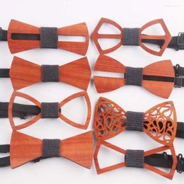 Bow Ties Fashion Western Special Wood Gentleman Handmade Butterfly Wedding Party Wooden Unique Tie For Man