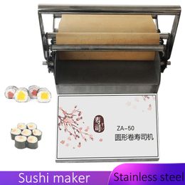 Manual Stainless Steel Round Square Rice Roll Roller Making Machine Desktop Sushi Making Robot Machine