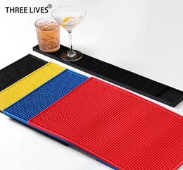 THREE LIVES Bar Supplies 100 PVC Beer Mat AntiSlip rubber rail ecofriendly material glass wine 2205091505279