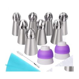 Baking Pastry Tools Torch Cream Nozzle Icing Pi Set Bag Diy Reusable Lightweight Kit For Kitchen Cake Making Elements Drop Deliver Dhikr