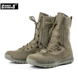 Stiefel Militär Knöchel Männer Outdoor Wildleder Taktische Kampf Mann Armee Jagd Arbeit Für Schuhe Casual 230201