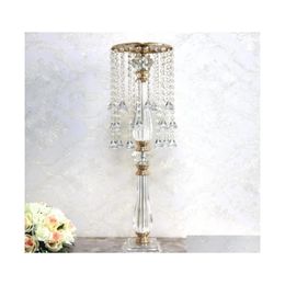 Party Decoration 70 Cm/ 27.6 Tall Gold Acrylic Flower Rack Wedding Centrepiece Event Table Road Lead 10 Pcs/ Lot Drop Delivery Home Dhhyp