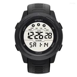 Wristwatches Sport Outdoor Digital Watches LED Men Big Dial Round Watch Luminous Casual Clock Multifunction Wrist Stopwatch Reloj Hombre