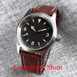 Wristwatches Tandorio 36MM 200M Waterproof Black Dial NH35A PT5000 Movement Automatic Men's Watch Luminous Sapphire Glass Leather Strap