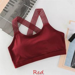 Women's Tanks Women Sexy Push Up Tank Top Fashion Cross Straps Vest Tops Femal Breathable Padded Fitness Beauty Back Solid Color