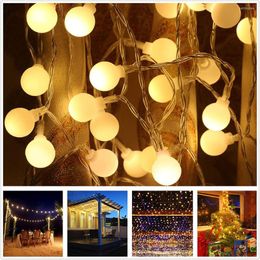 Strings 6/10M USB Led Globe String Fairy Lights 8 Modes Changing Colour Outdoor Waterproof Wedding Garden Party Patio Street Decoration