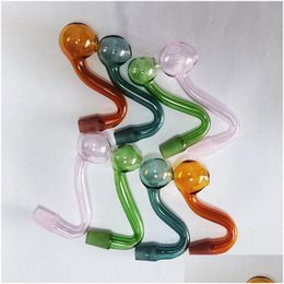 Smoking Pipes 10Mm Male Oil Burner Pyrex Glass Tobacco Bowls Water Pipe Hookah Shisha Bong Dab Rig Adapter Thick Accessories Mix Col Dhmme