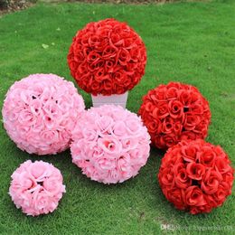 12 Inch Wedding silk Pomander Kissing Ball flower ball decorate flower artificial flower for wedding garden market decoration