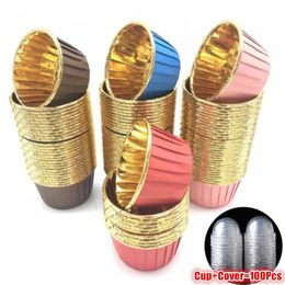 Baking Tools & Pastry 50/100Pcs Large 3830 Aluminum Foil Wrapper Paper Gold Silver Cupcake Liner Cups Tray Case Wedding Muffin CupBaking