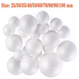 Party Decoration 5-100 Pcs White Modelling Process Polystyrene Foam Ball DIY Wedding Festival Christmas Supplies CraftsParty