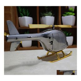 Desk Table Clocks Creative Coffee Shop Helicopter Model Decor Retro Random Clock Face Pattern Send Alarm Home Decoration Dh0811 Dr Dhnwf